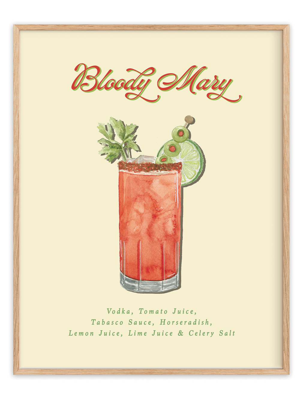 Bloody Mary Cocktail Print — Studio Miller